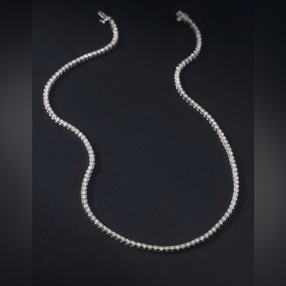 Anthropologie Fine Jewelry Cupcake Diamond Tennis Necklace